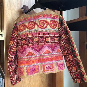 VINTAGE one of a kind handmade art quilted jacket